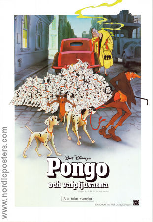 Pongo och valptjuvarna 1961 poster Rod Taylor Hamilton Luske Hundar