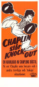 Chaplin slår knock-out 1955 poster Charlie Chaplin Boxning