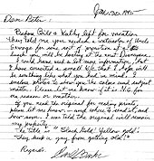 January 30, 1995 letter from Carl Barks to Peter ...