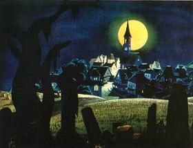 Graveyard scene (Trick or Treat cartoon?)