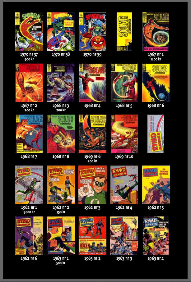 Seriesam's Guide 2011 insida med superhjälteomslag