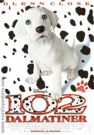 102 Dalmatiner 2000 poster Glenn Close Gérard Depardieu Ioan Gruffudd Kevin Lima Hundar