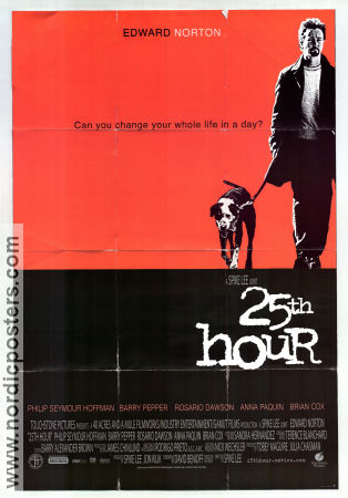 25th Hour 2002 poster Edward Norton Barry Pepper Philip Seymour Hoffman Spike Lee Hundar