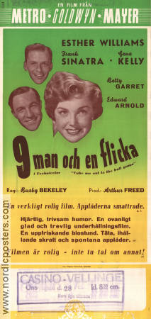 9 man och en flicka 1949 poster Frank Sinatra Esther Williams Gene Kelly Busby Berkeley Musikaler