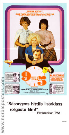 9 till 5 1980 poster Jane Fonda Dolly Parton Lily Tomlin Colin Higgins Klockor
