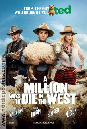 A Million Ways to Die in the West 2014 poster Charlize Theron Liam Neeson Seth MacFarlane