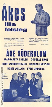 Åkes lilla felsteg 1950 poster Åke Söderblom