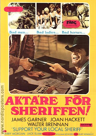 Aktare för Sheriffen 1969 poster James Garner Joan Hackett Walter Brennan Burt Kennedy