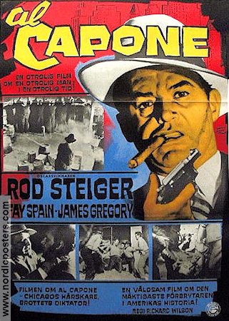 Al Capone 1959 poster Rod Steiger Maffia Film Noir