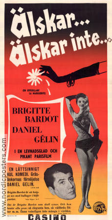 Älskar älskar inte 1956 poster Brigitte Bardot Daniel Gélin Marc Allégret Damer