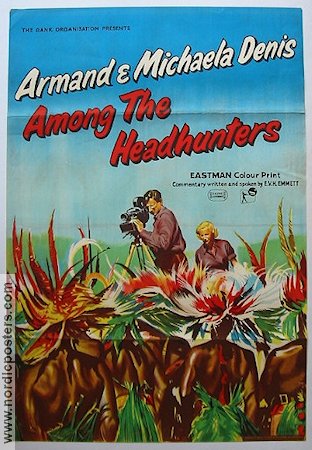 Among the Headhunters 1955 poster Armand Michaela Denis Dokumentärer
