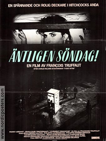 Äntligen söndag 1984 poster Fanny Ardant Francois Truffaut