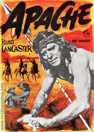 Apache 1954 poster Burt Lancaster Jean Peters John McIntire Robert Aldrich