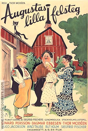 Augustas lilla felsteg 1933 poster Thor Modéen Dagmar Ebbesen Edvard Persson