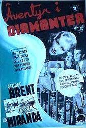 Äventyr i diamanter 1940 poster George Brent Isa Miranda