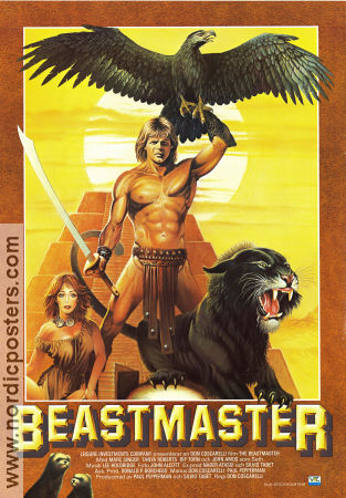 The Beastmaster 1982 poster Marc Singer Tanya Roberts Rip Torn Don Coscarelli