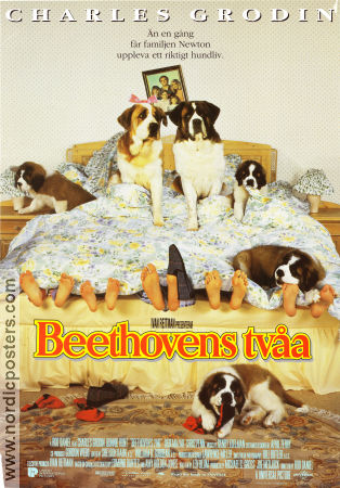 Beethovens tvåa 1993 poster Charles Grodin Bonnie Hunt Nicholle Tom Rod Daniel Hundar