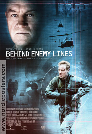 Behind Enemy Lines 2001 poster Owen Wilson Gene Hackman John Moore