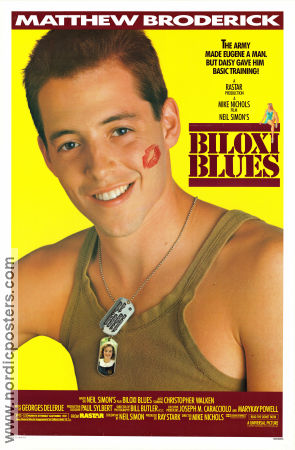 Biloxi Blues 1988 poster Matthew Broderick Christopher Walken Matt Mulhern Mike Nichols Krig