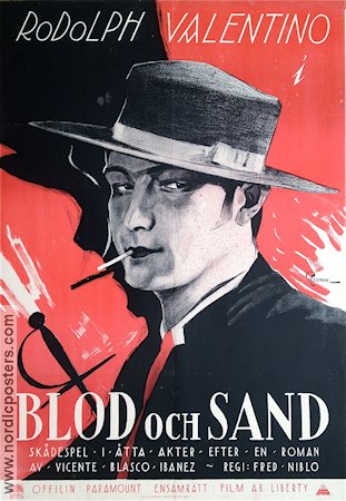 Blod och sand 1922 poster Rudolph Valentino Lila Lee