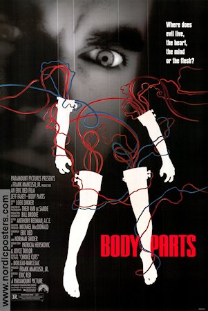 Body Parts 1991 poster Jeff Fahey Lindsay Duncan Kim Delaney Eric Red