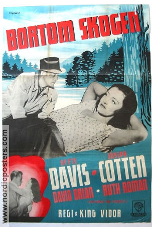 Bortom skogen 1949 poster Bette Davis Joseph Cotten David Brian King Vidor Film Noir