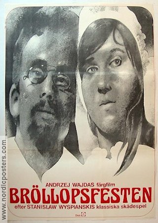 Bröllopsfesten 1974 poster Andrzej Wajda Filmen från: Poland Konstaffischer