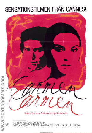 Carmen Carmen 1983 poster Antonio Gades Laura del Sol Paco de Lucia Carlos Saura Spanien