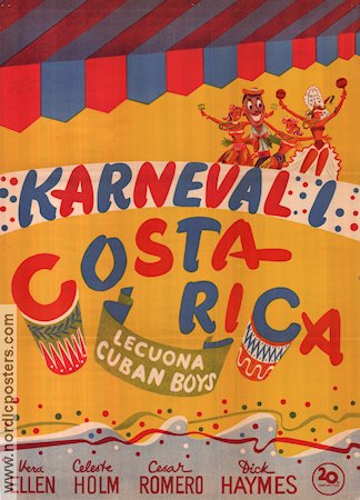 Carnival in Costa Rica 1949 poster Vera-Ellen