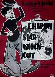 Chaplin slår knock-out 1955 poster Charlie Chaplin