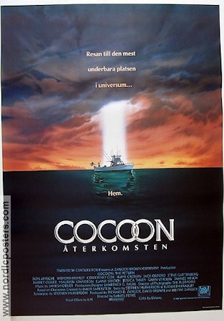 Cocoon återkomsten 1988 poster Don Ameche Courteney Cox Wilford Brimley Daniel Petrie Skepp och båtar