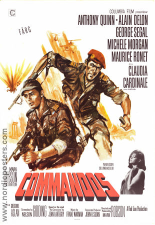 Commandos 1966 poster Anthony Quinn Alain Delon George Segal Claudia Cardinale Mark Robson