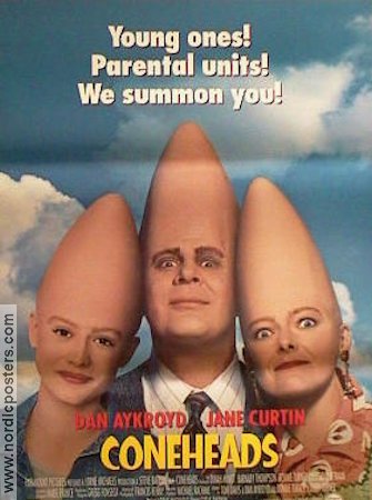 Coneheads 1993 poster Dan Aykroyd Jane Curtin Robert Knott Steve Barron Från serier
