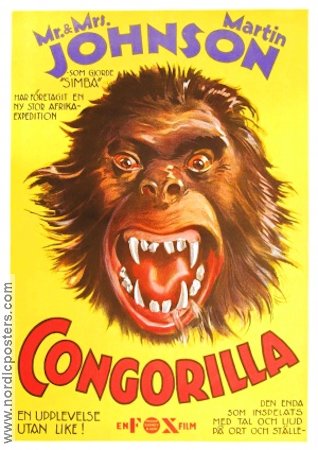 Congorilla 1932 poster Martin Johnson Dokumentärer