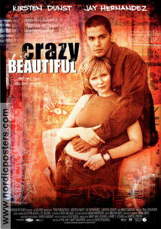 Crazy Beautiful 2001 poster Kirsten Dunst Jay Hernandez John Stockwell