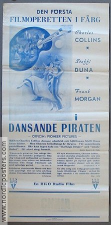 Dansande piraten 1936 poster Charles Collins Steffi Duna Musikaler