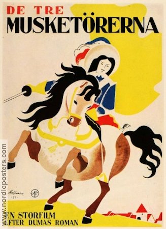 De tre musketörerna 1935 poster Text: Alexander Dumas