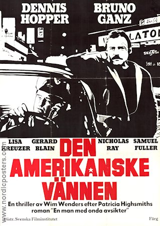 Den amerikanske vännen 1977 poster Dennis Hopper Bruno Ganz Wim Wenders
