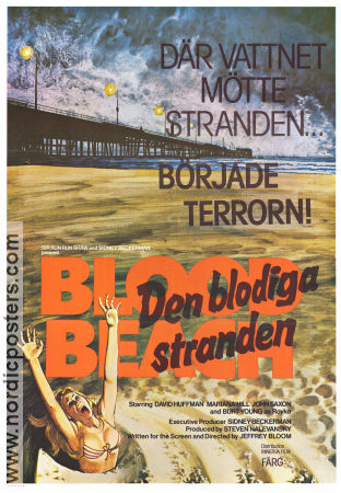 Den blodiga stranden 1980 poster David Huffman Marianna Hill Burt Young Jeffrey Bloomm Strand