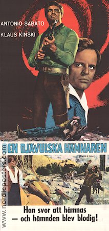 Den djävulska hämnaren 1968 poster Antonio Sabato Klaus Kinski José Calvo Nando Cicero