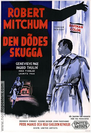 Den dödes skugga 1958 poster Robert Mitchum