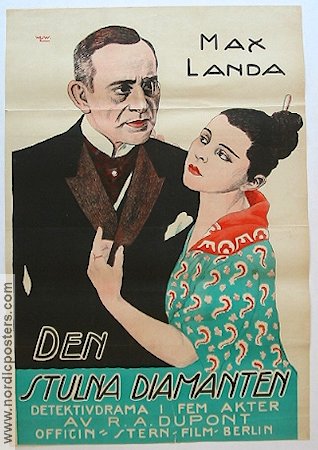 Den stulna diamanten 1920 poster Max Landa