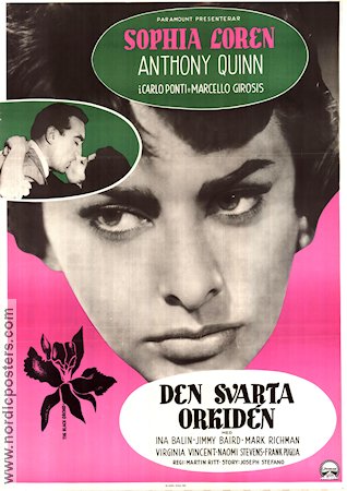 Den svarta orkidén 1959 poster Sophia Loren Anthony Quinn