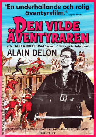 Den vilde äventyraren 1964 poster Alain Delon Virna Lisi Dawn Addams Christian-Jaque Svärd och sandal