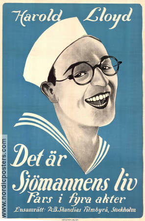 Det är sjömannens liv 1921 poster Harold Lloyd Mildred Davis Fred C Newmeyer Hitta mer: Silent movie Glasögon