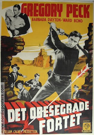 Det obesegrade fortet 1952 poster Gregory Peck