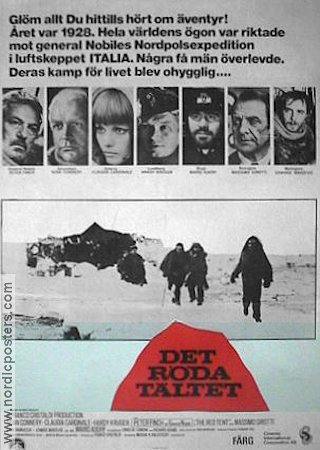 Det röda tältet 1969 poster Sean Connery Claudia Cardinale Peter Finch Mikhail Kalatozov