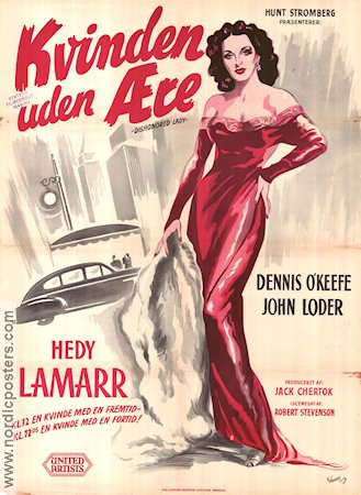 Dishonored Lady 1947 poster Hedy Lamarr