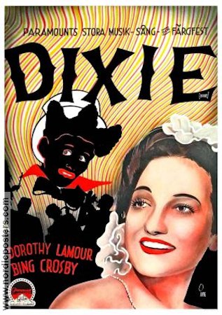 Dixie 1943 poster Dorothy Lamour Bing Crosby