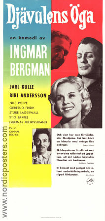 Djävulens öga 1960 poster Jarl Kulle Bibi Andersson Stig Järrel Nils Poppe Ingmar Bergman